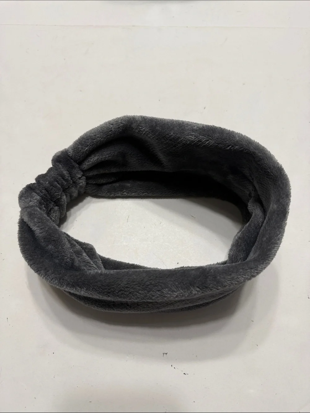 Cozy Faux Fur Twist Headband - Gray